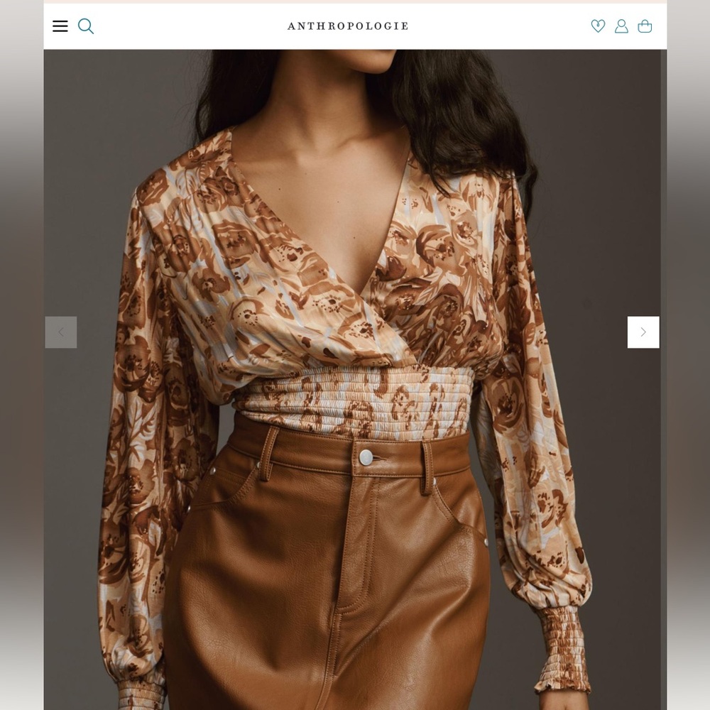 - Anthropologie Tiny Valentina long sleeve printed surpluses top❤️❤️❤️❤️